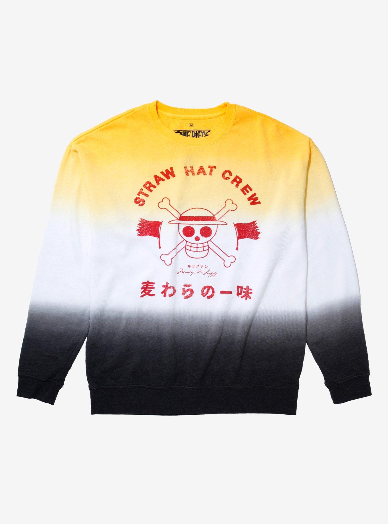 One Piece Straw Hat Crew Dip-Dye Crewneck - BoxLunch Exclusive, TIE DYE, hi-res