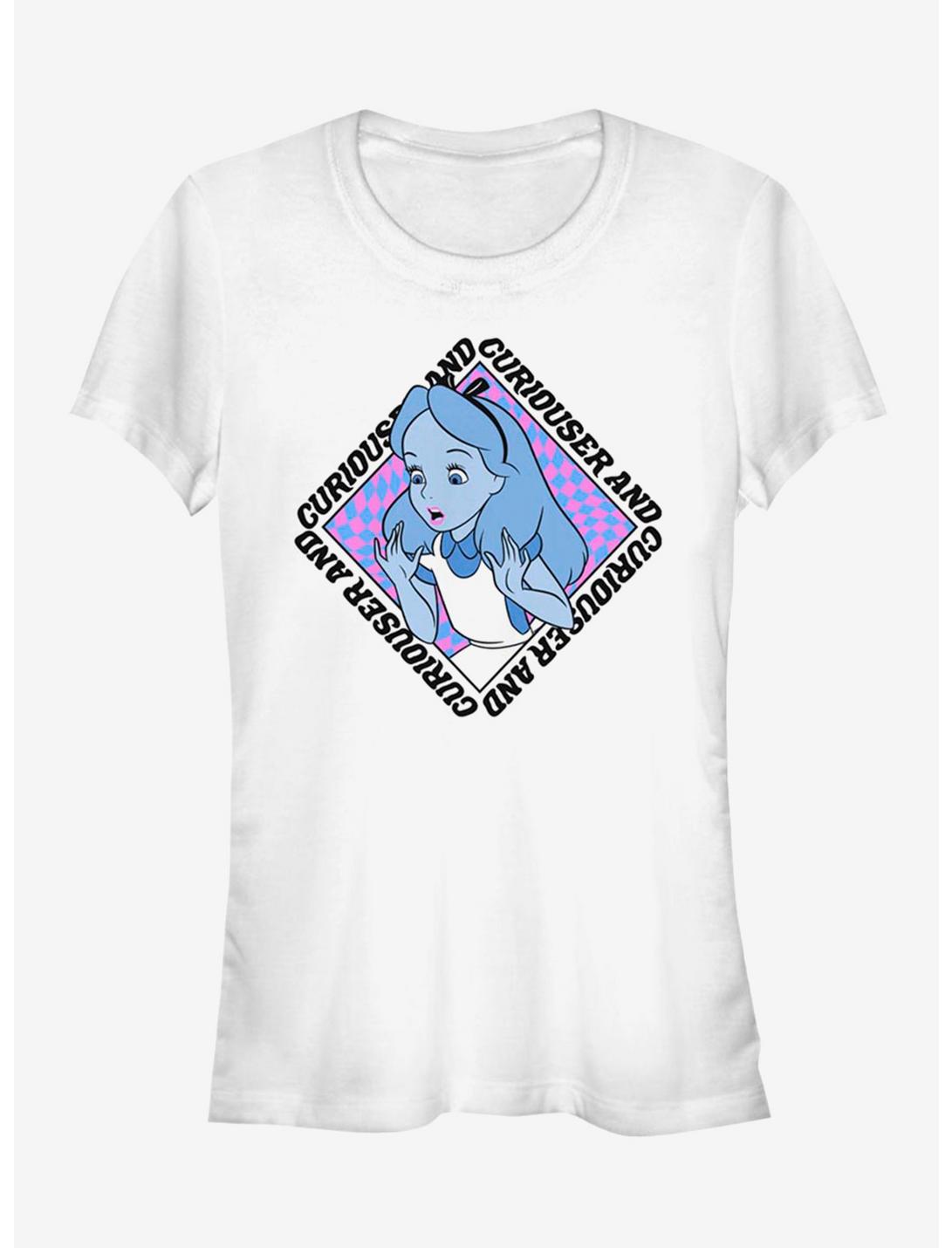 Disney Alice In Wonderland Alice Face Girls T-Shirt, WHITE, hi-res