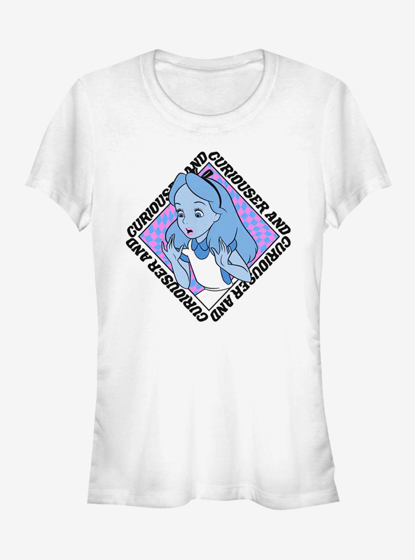 Disney Alice In Wonderland Alice Face Girls T-Shirt, WHITE, hi-res