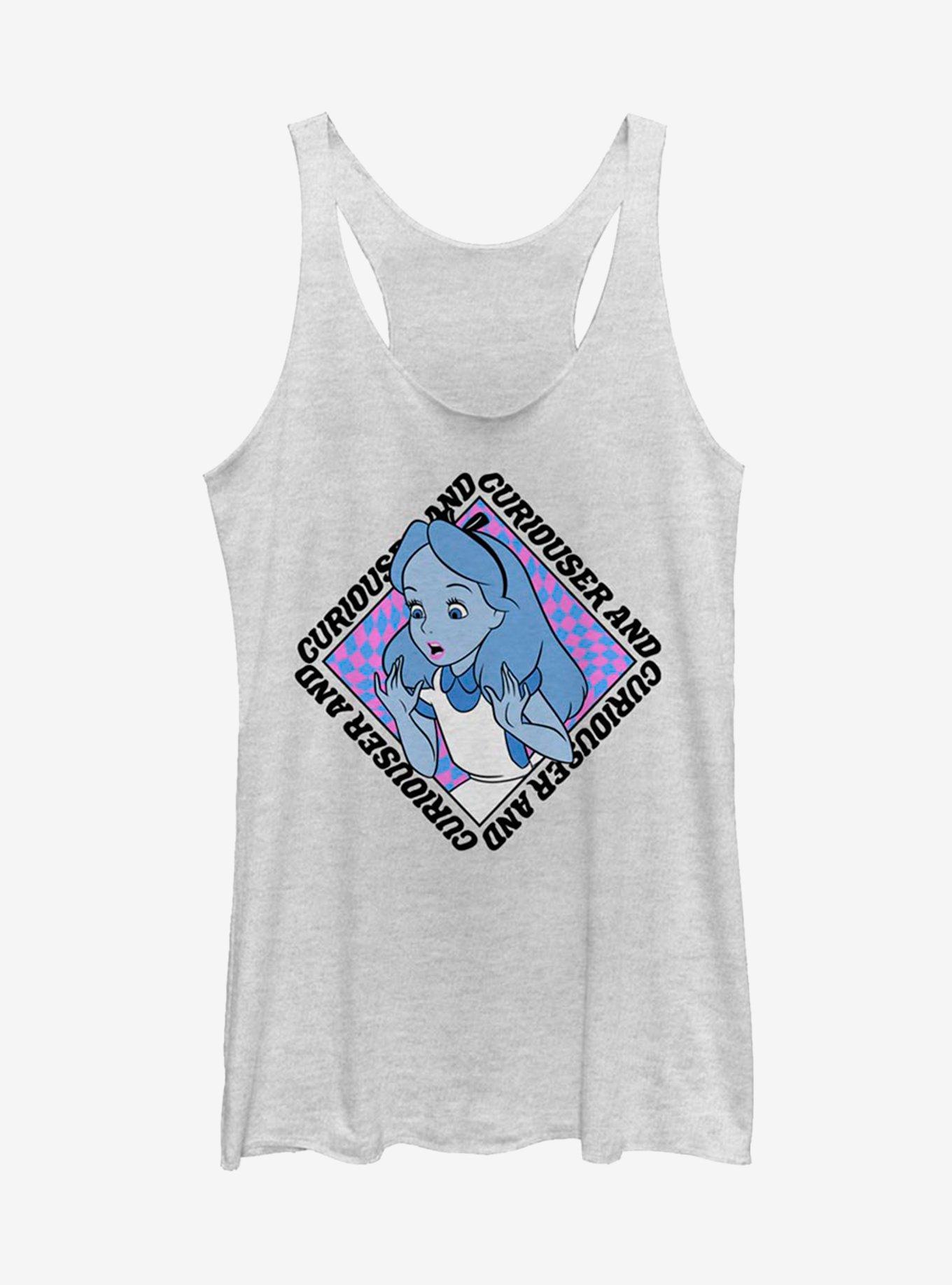 Disney Alice In Wonderland Alice Face Girls Tank, WHITE HTR, hi-res