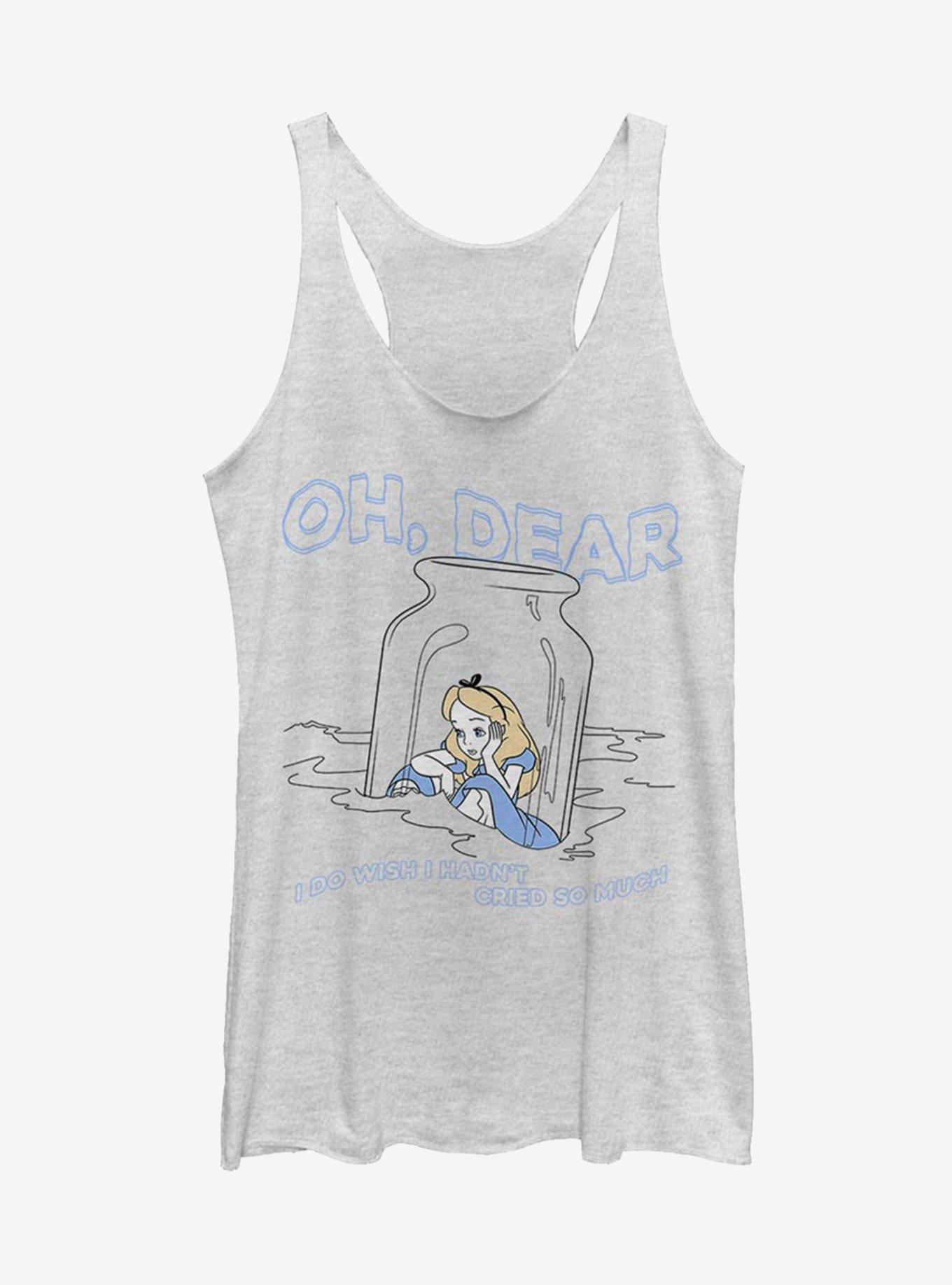 Disney Alice In Wonderland Dear Tears Girls Tank, WHITE HTR, hi-res