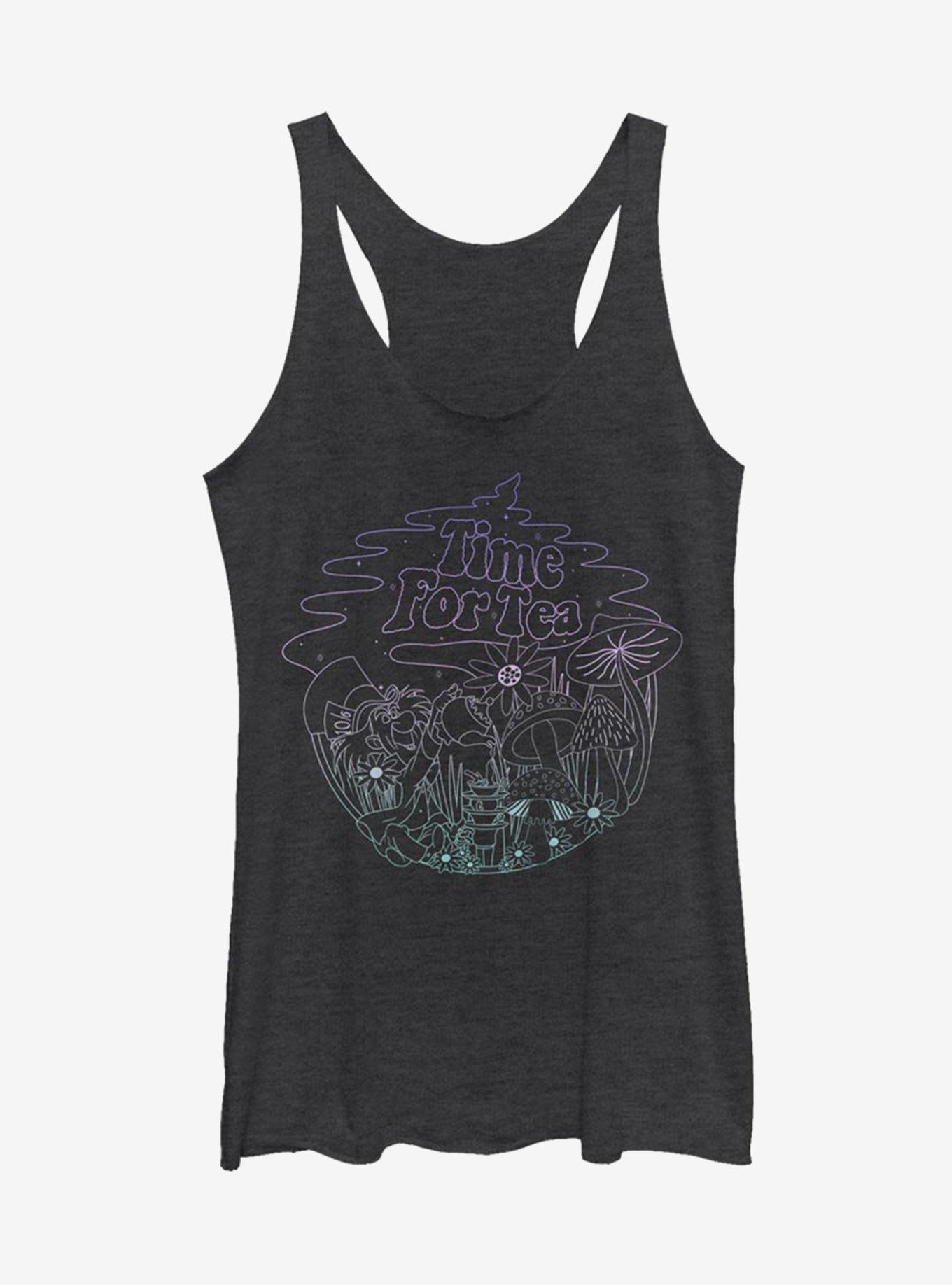 Disney Alice In Wonderland Tea Time Line Girls Tank - BLACK | Hot Topic