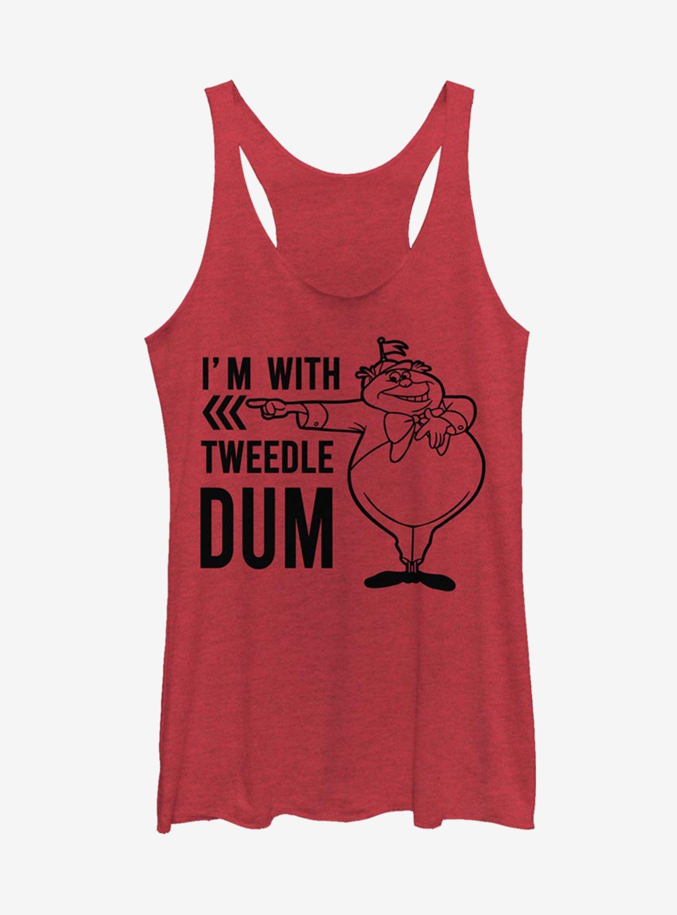Disney Alice In Wonderland Tweedle Dum Dee Dum Girls Tank, RED HTR, hi-res