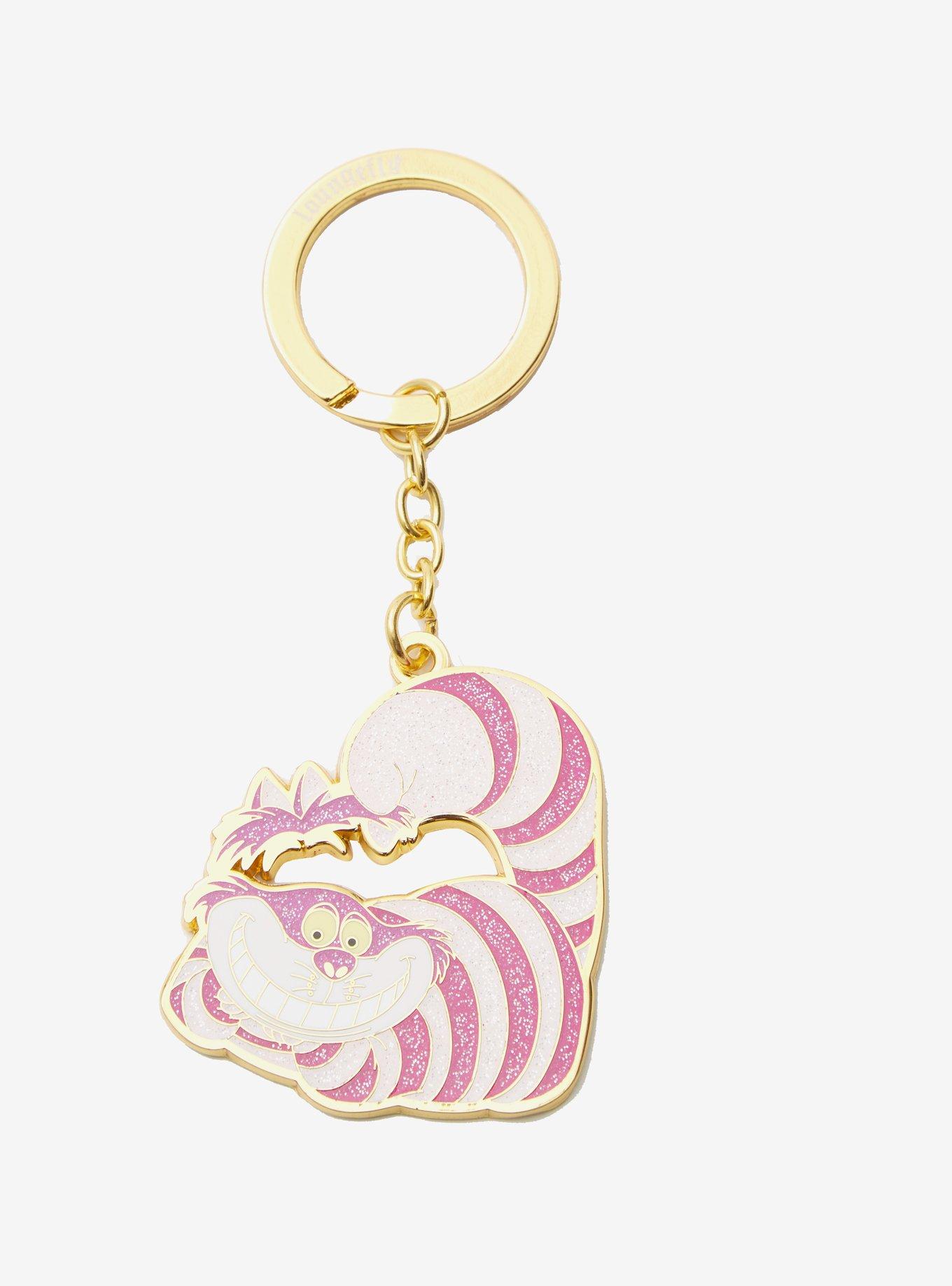 Loungefly Disney Alice In Wonderland Cheshire Cat Enamel Key Chain, , hi-res