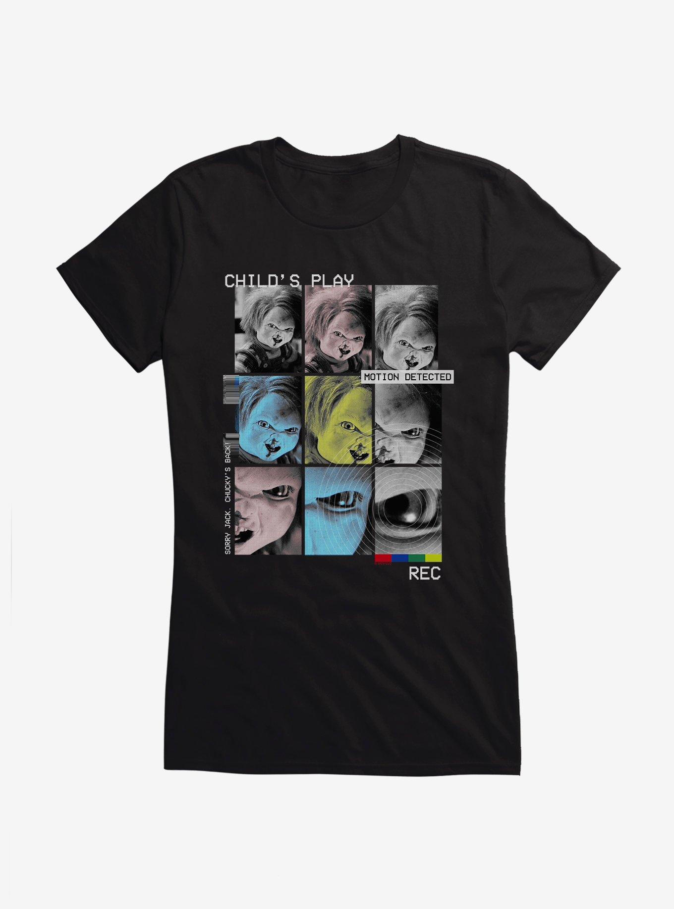 Chucky Child's Play Recording Girls T-Shirt, BLACK, hi-res