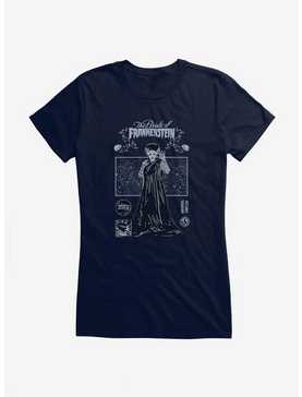 Bride Of Frankenstein Shockingly Terrifying Girls T-Shirt, NAVY, hi-res