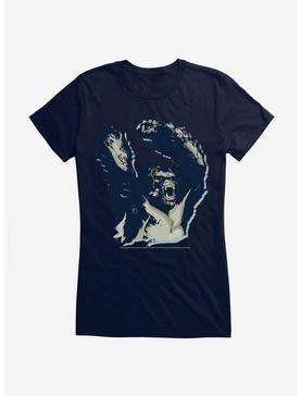 King Kong The King Shaded Outline Girls T-Shirt, NAVY, hi-res