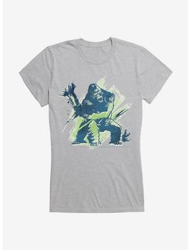 King Kong Tree Swing Bold Sketch Girls T-Shirt, HEATHER, hi-res
