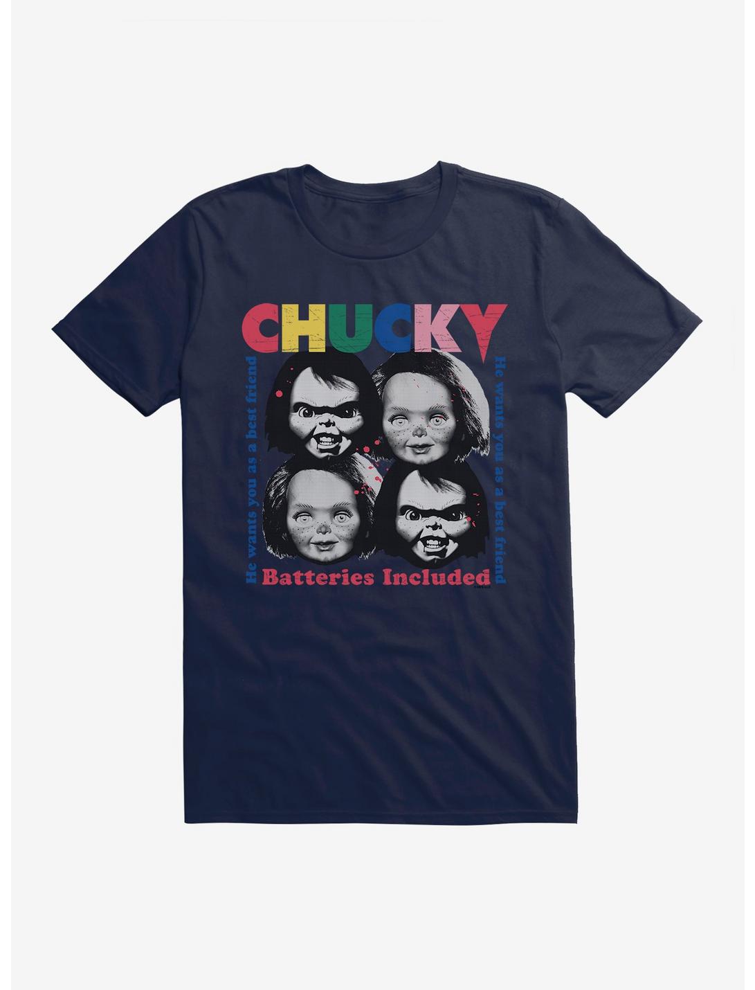 Chucky Batteries Included T-Shirt, MIDNIGHT NAVY, hi-res
