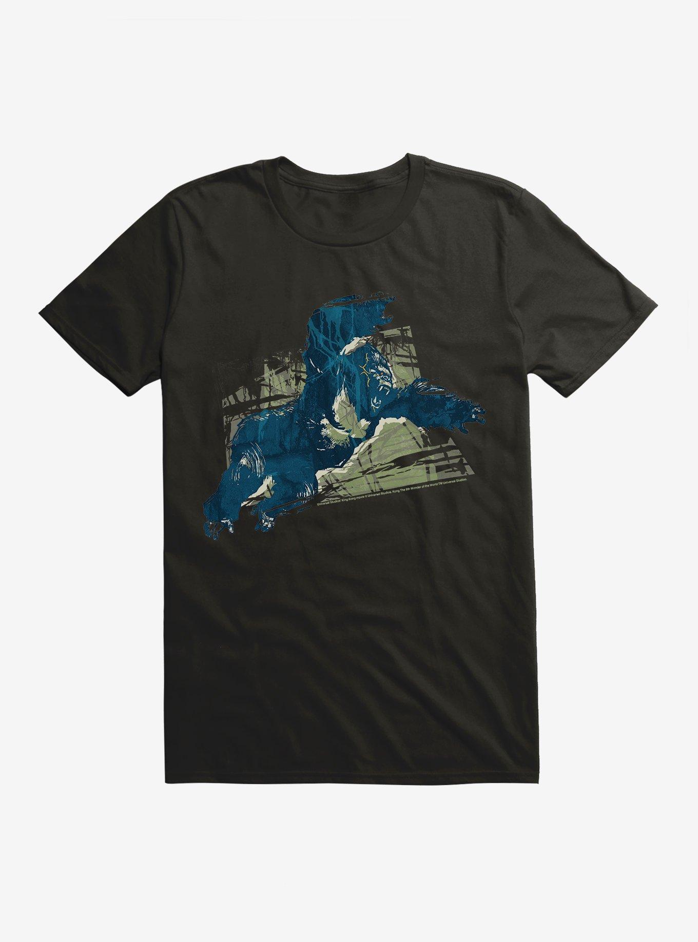 King Kong Might Shaded Outline T-Shirt, BLACK, hi-res