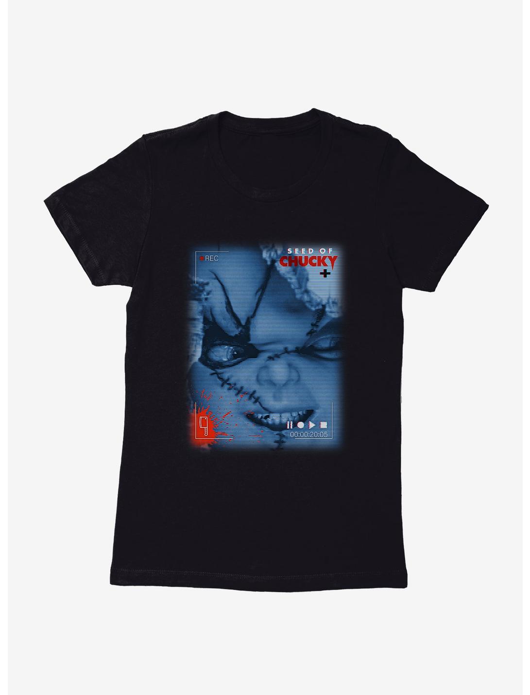 Chucky Seed Of Chucky Tape Womens T-Shirt, BLACK, hi-res