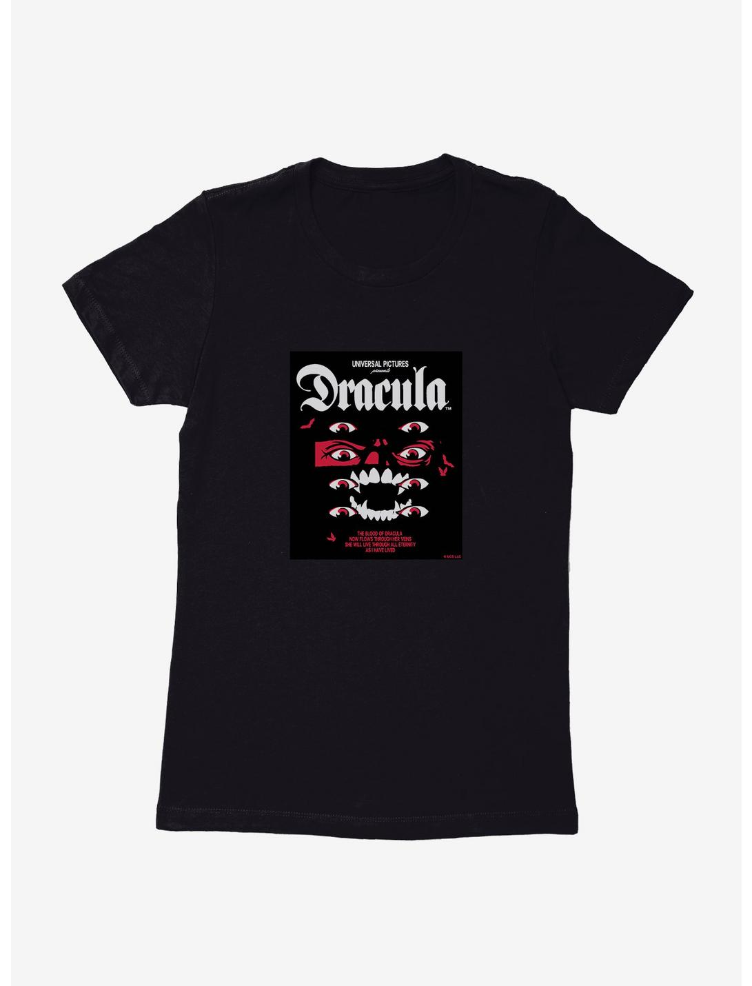 Dracula Be Afraid Womens T-Shirt, BLACK, hi-res