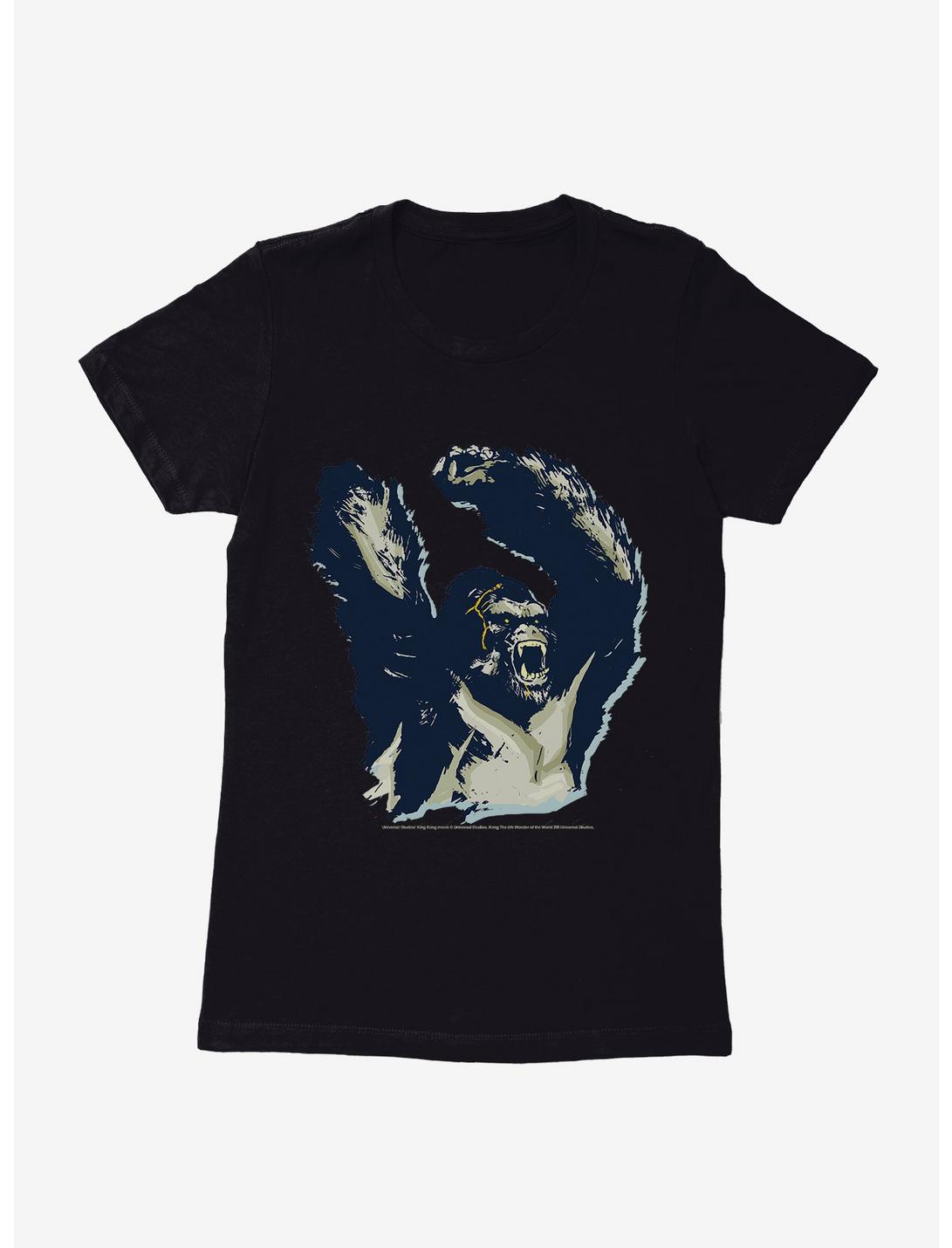 King Kong The King Shaded Outline Womens T-Shirt, BLACK, hi-res