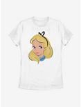 Disney Alice In Wonderland Alice Big Face Womens T-Shirt, WHITE, hi-res