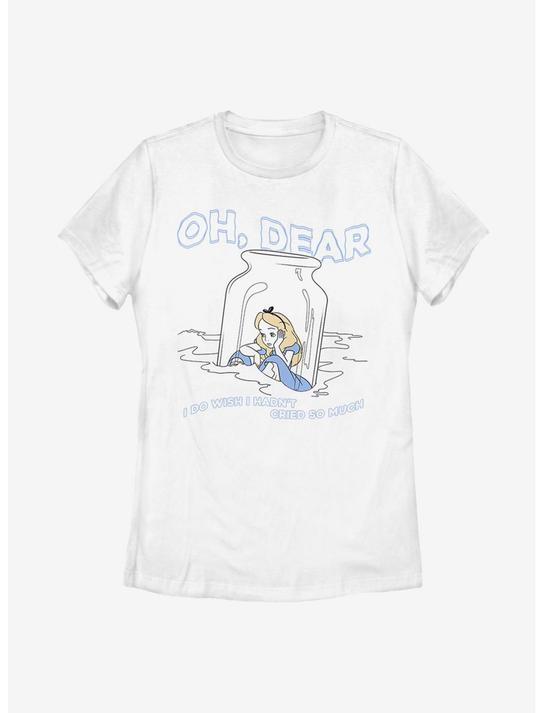 Disney Alice In Wonderland Wish I Hadn't Cried So Much Womens T-Shirt, WHITE, hi-res