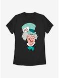 Disney Alice In Wonderland Mad Hatter Big Face Womens T-Shirt, BLACK, hi-res