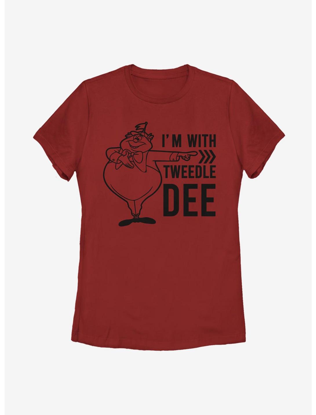 Disney Alice In Wonderland With Tweedle Dee Womens T-Shirt, RED, hi-res