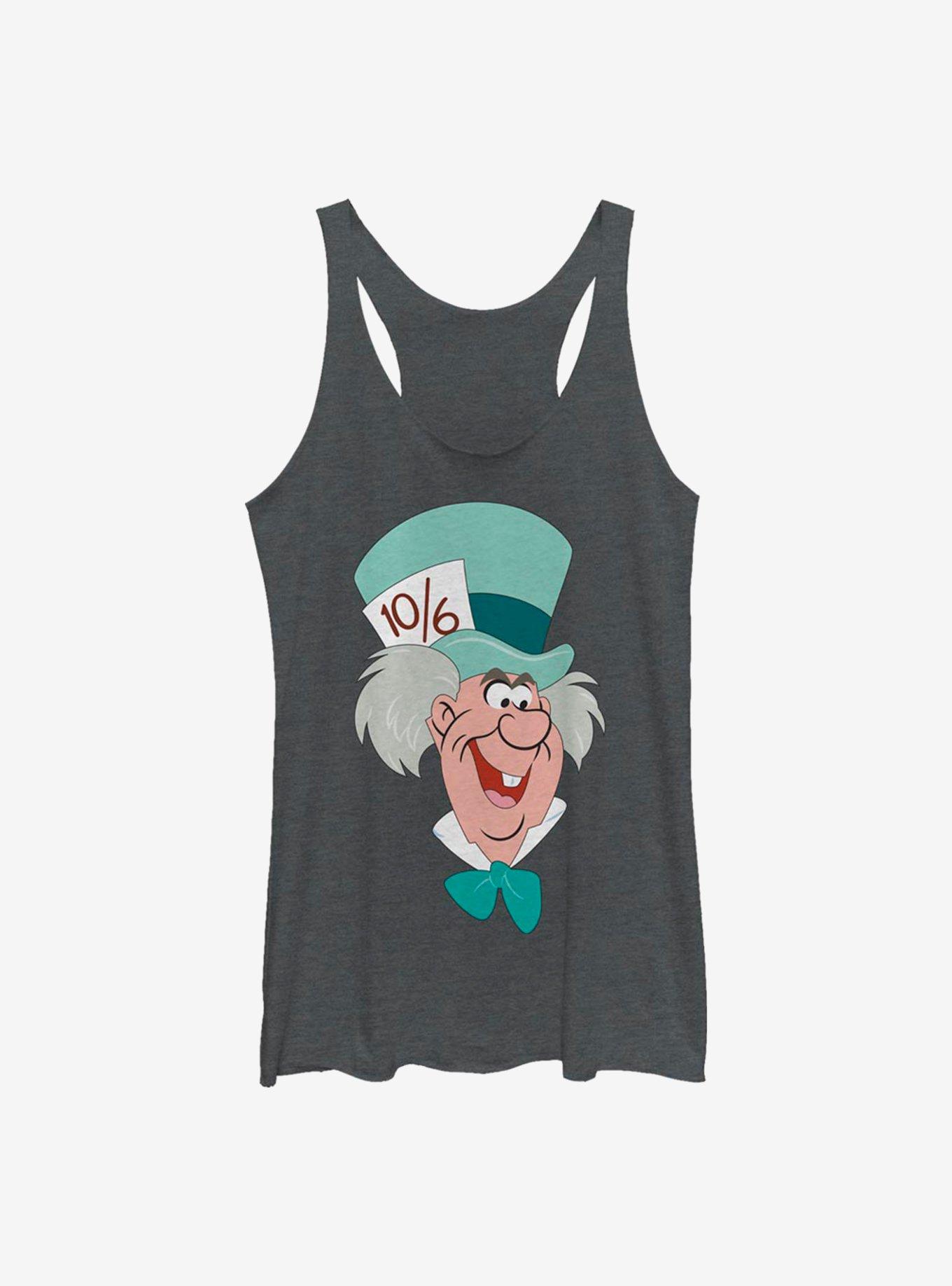 Disney Alice In Wonderland Mad Hatter Big Face Womens Tank Top, , hi-res
