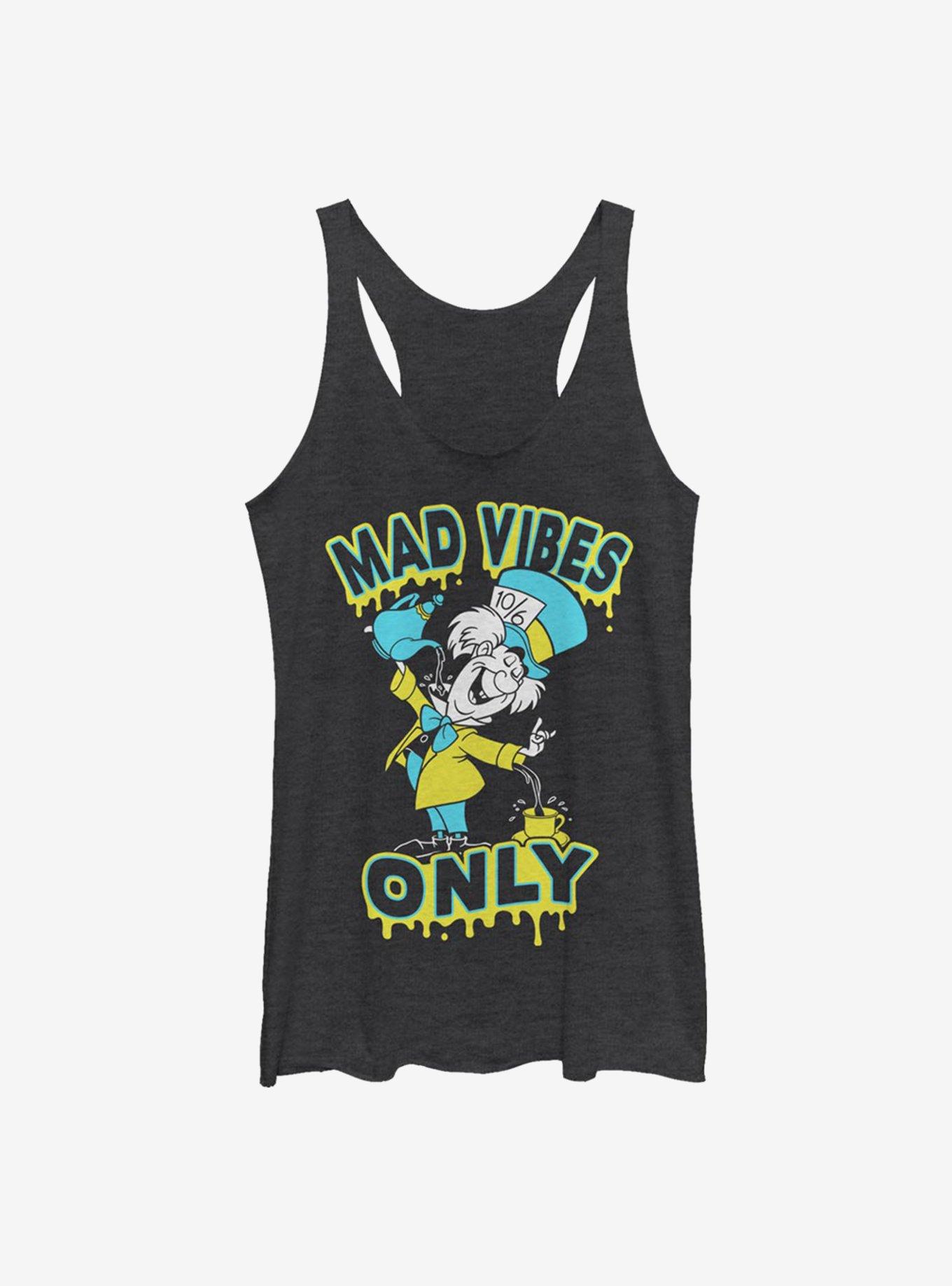 Disney Alice In Wonderland Spill It Hatter Womens Tank Top, BLK HTR, hi-res