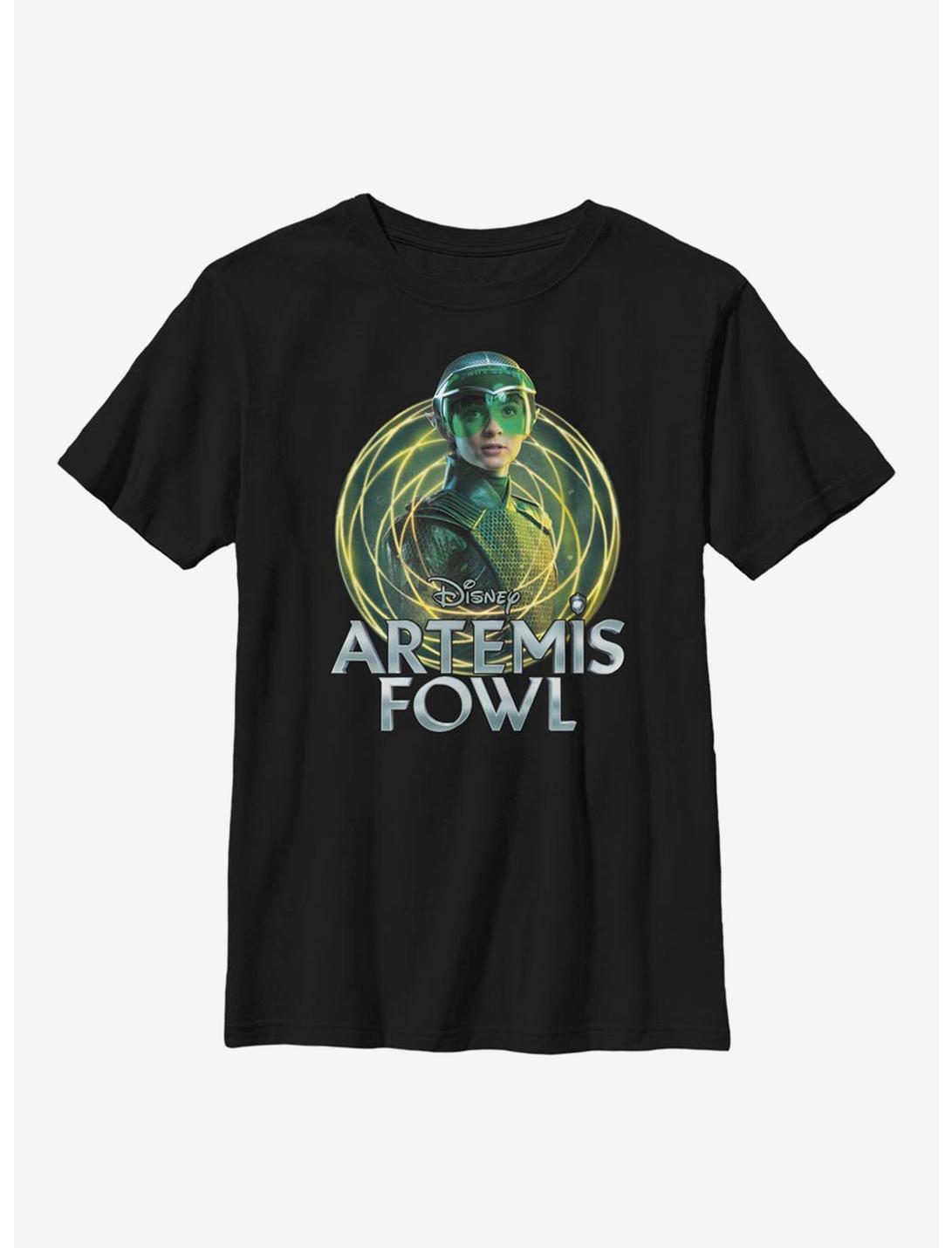 Disney Artemis Fowl Holly Badge Youth T-Shirt, BLACK, hi-res