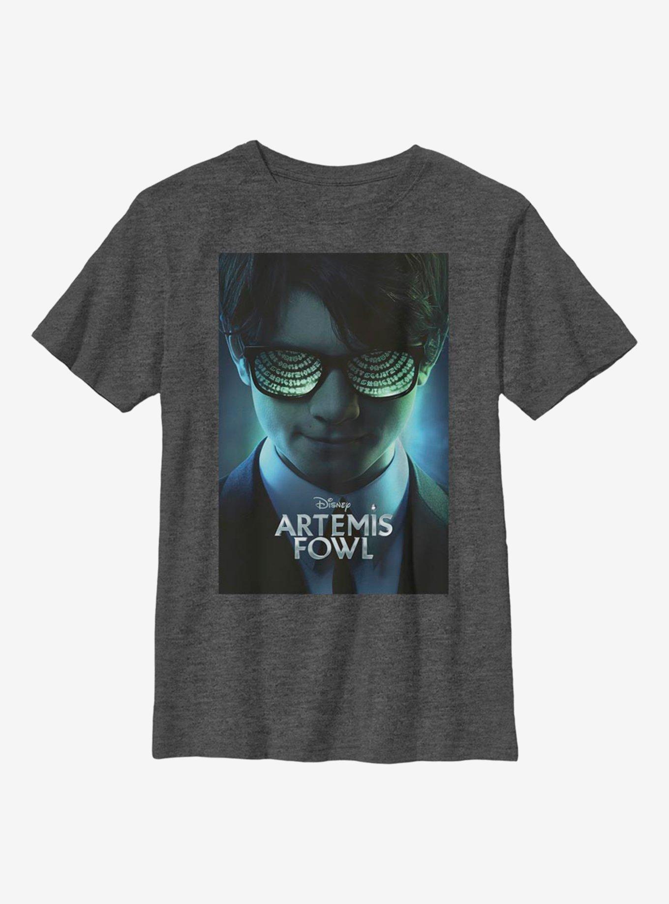 Disney Artemis Fowl Poster Youth T-Shirt, CHAR HTR, hi-res