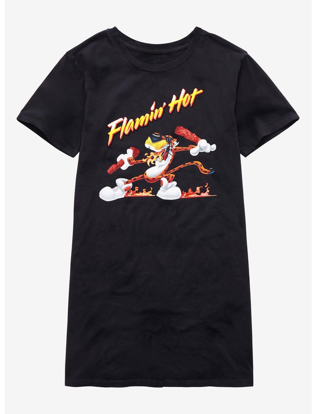 Cheetos Flamin' Hot Tie-Dye T-Shirt Dress, TIE DYE - GREY, hi-res