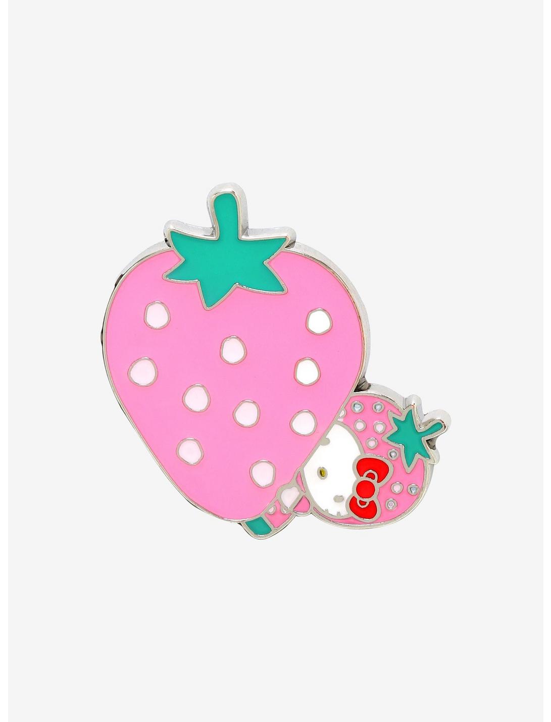 Hello Kitty Strawberry Enamel Pin, , hi-res