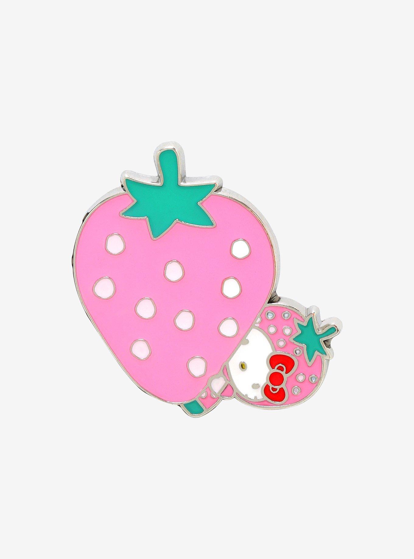 Hello Kitty Strawberry Enamel Pin, , hi-res