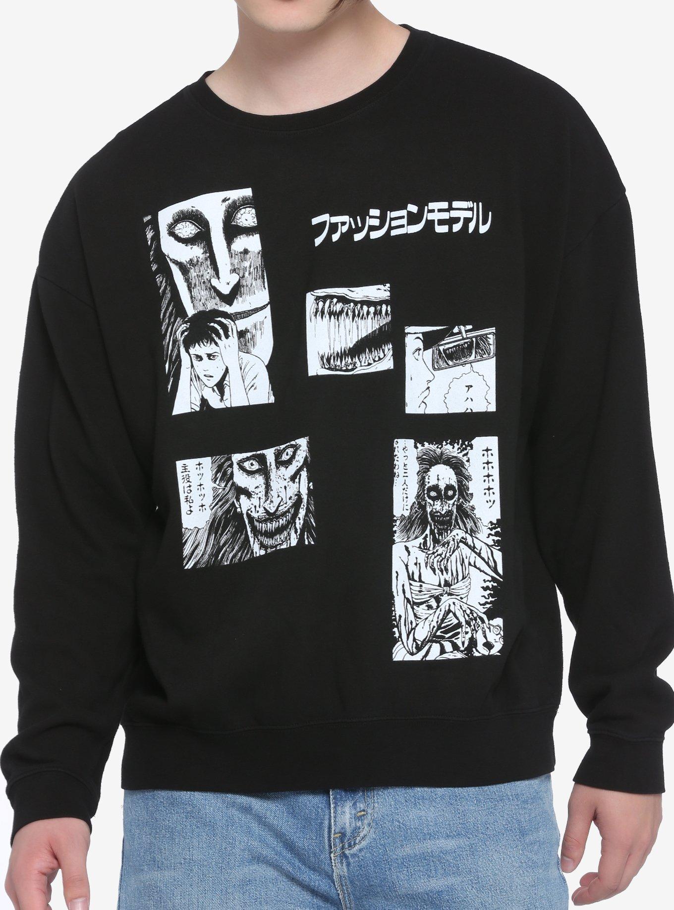 Junji Ito Fashion Model Panels Sweatshirt | Hot Topic