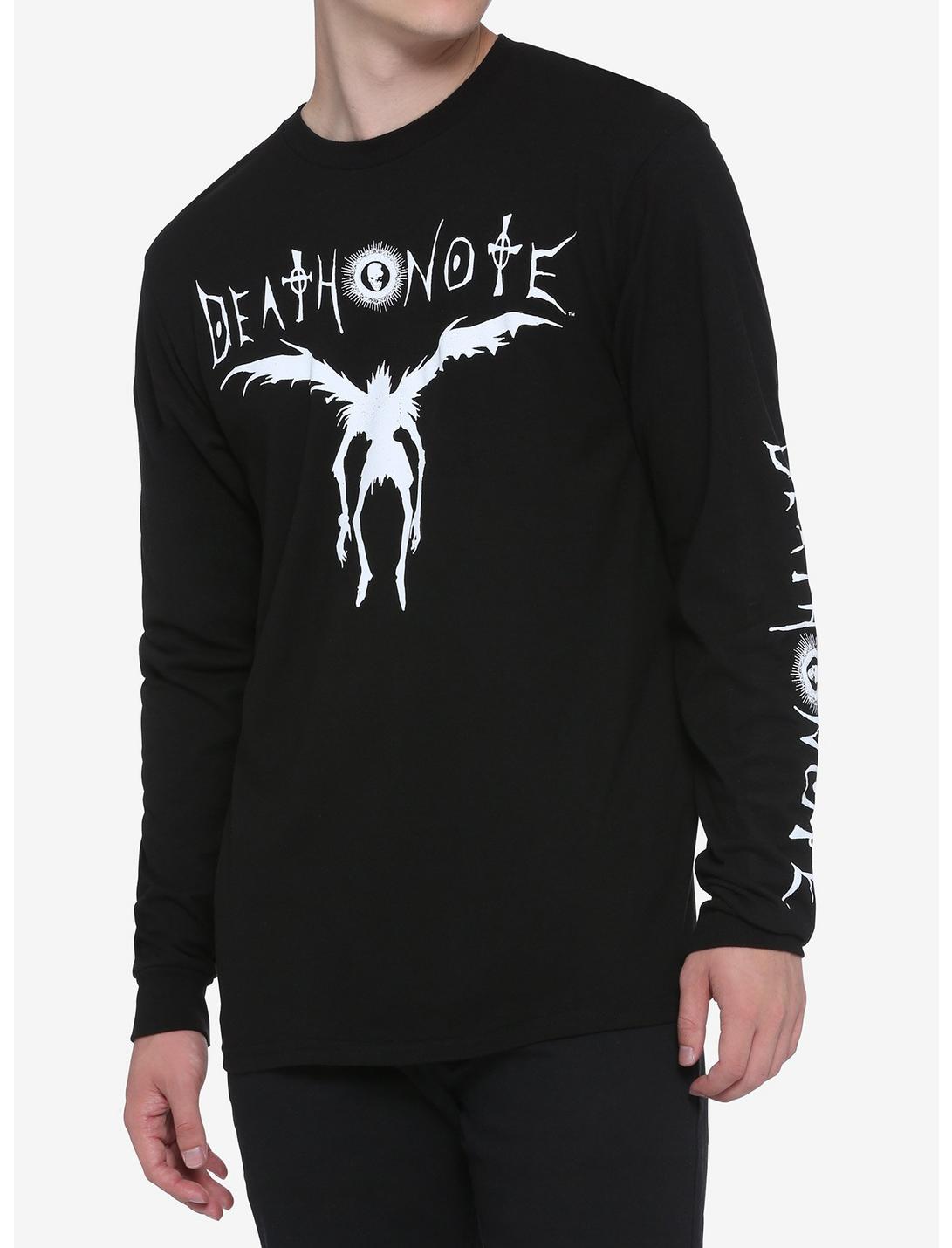 Death Note Ryuk Silhouette Long-Sleeve T-Shirt, WHITE, hi-res