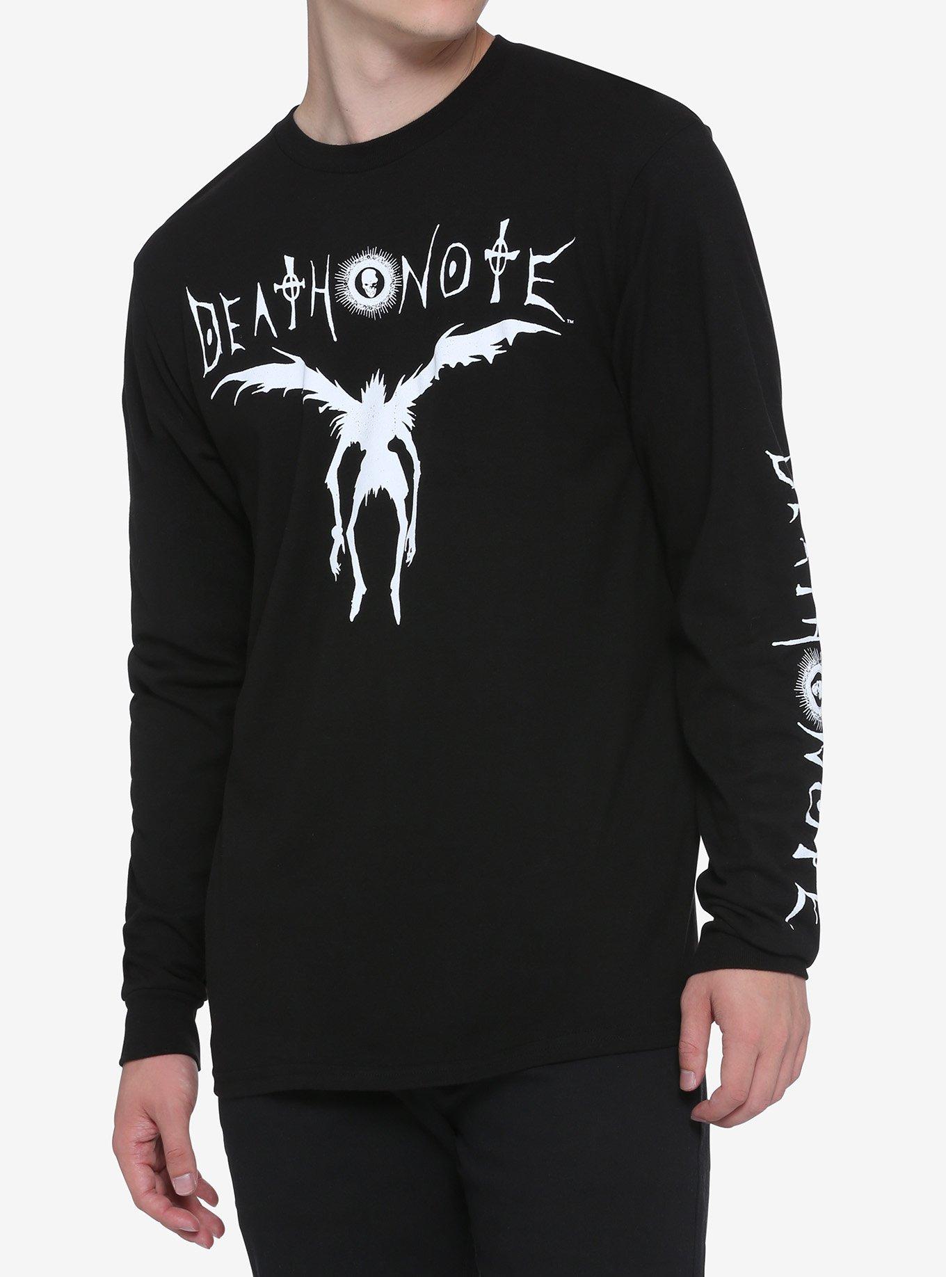 Death Note Ryuk Silhouette Long-Sleeve T-Shirt, WHITE, hi-res