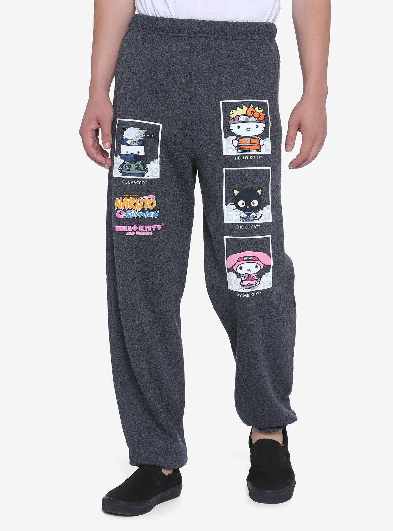 Naruto Shippuden X Hello Kitty And Friends Group Sweatpants