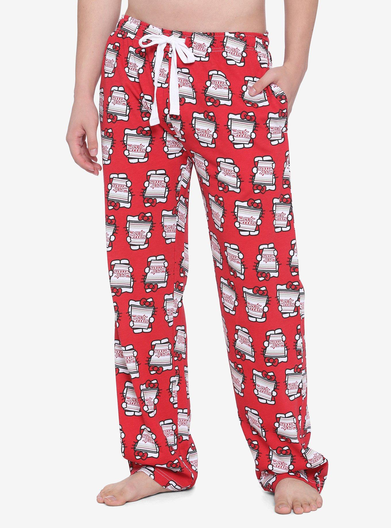 Hello Kitty Red Plush Women's Pajama Pant-Small