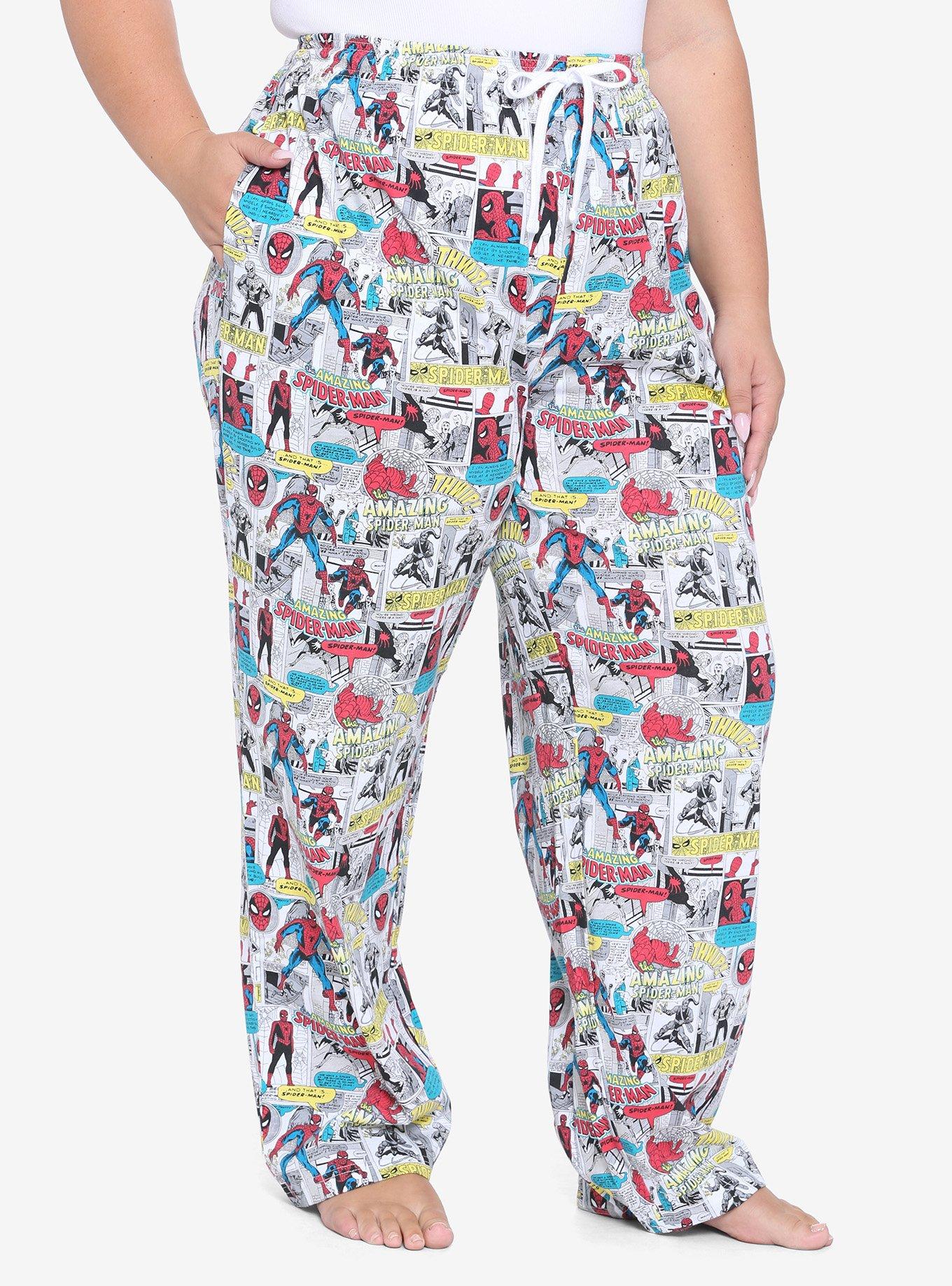 Marvel Spider-Man Comic Book Girls Pajama Pants Plus Size, MULTI, hi-res
