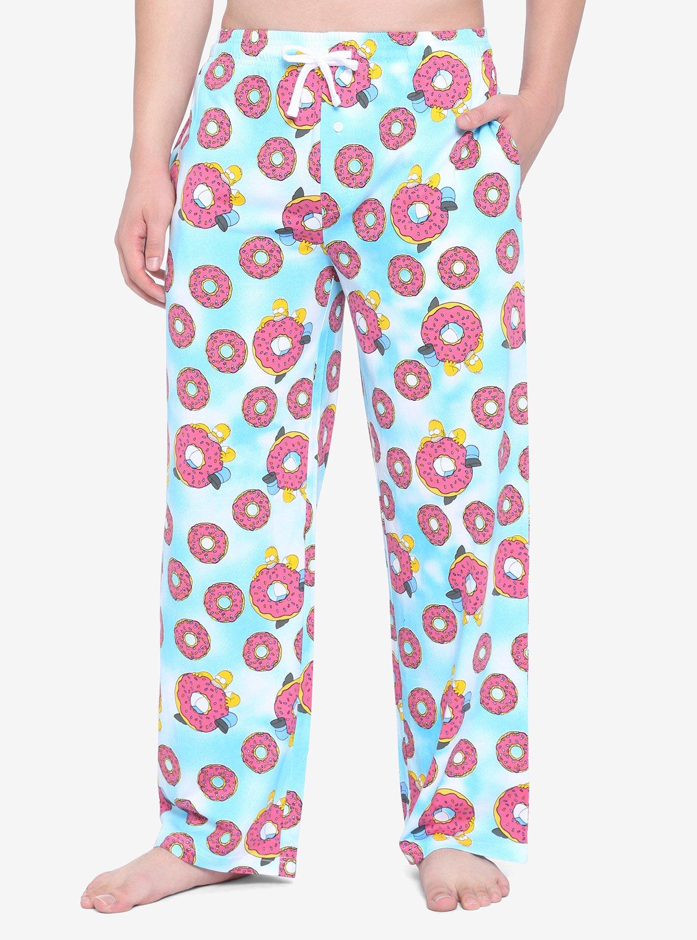 The Simpsons Homer Donut Pajama Pants Hot Topic