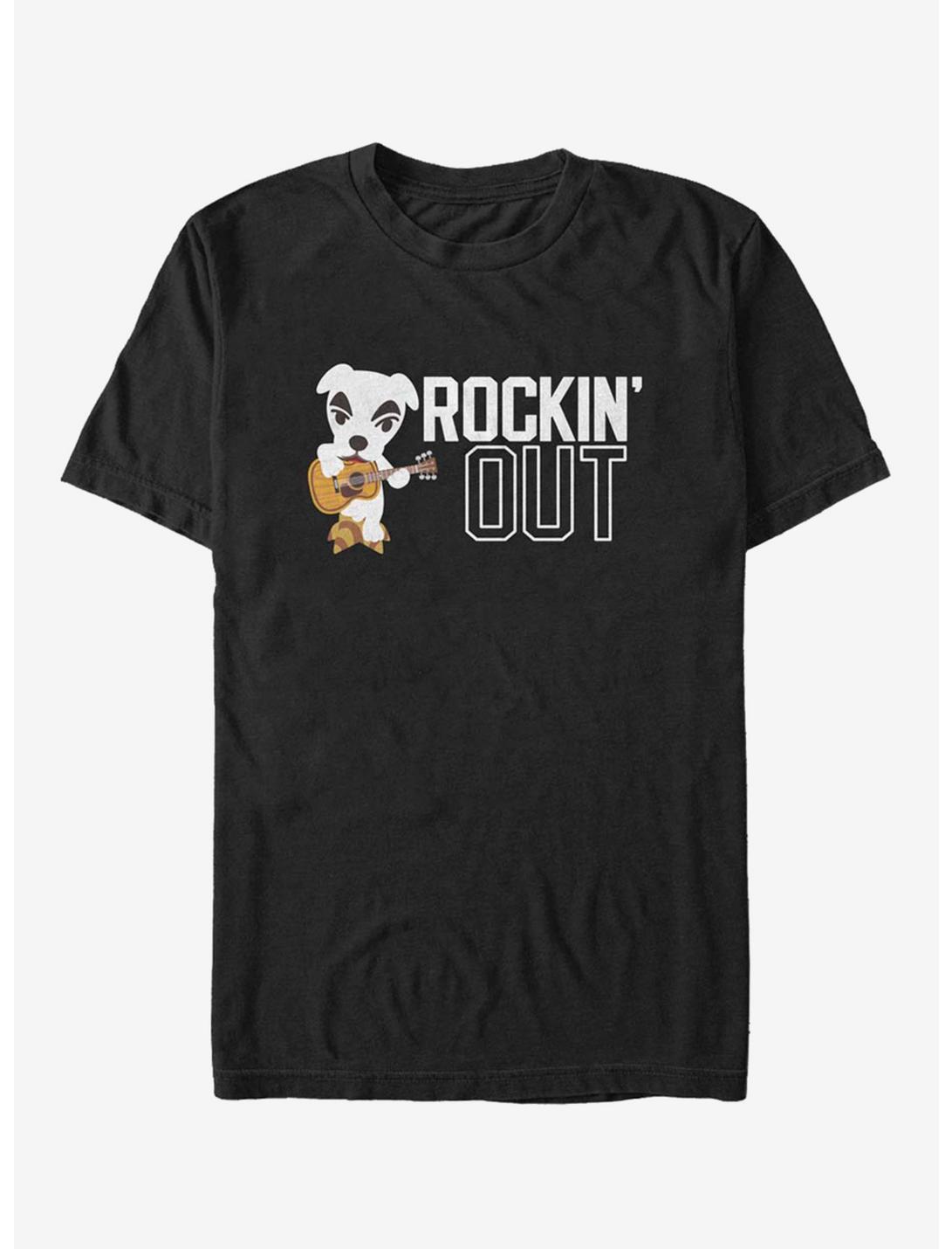Extra Soft Nintendo Animal Crossing Rockin' Out T-Shirt, BLACK, hi-res