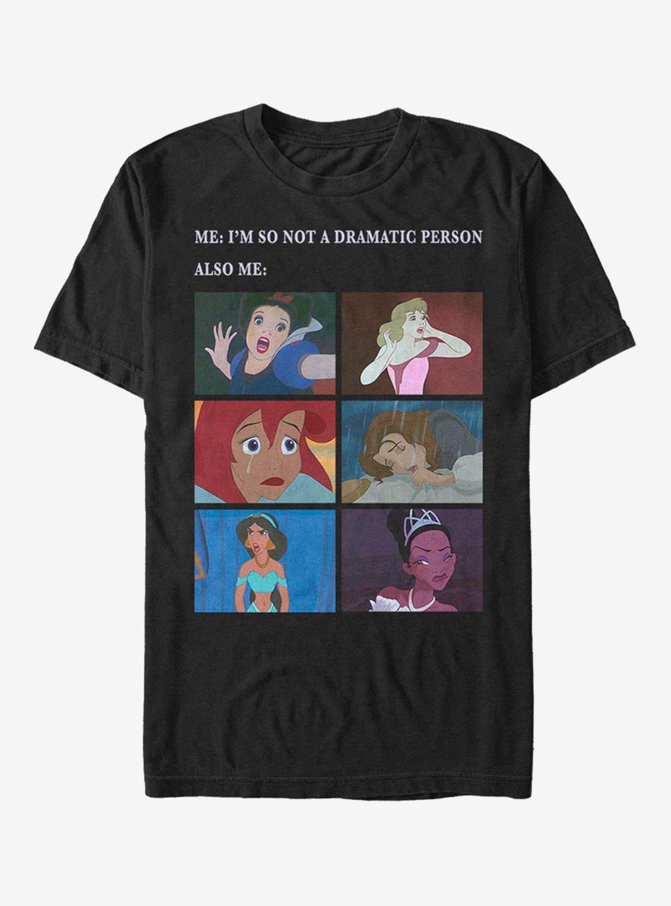 Extra Soft Disney Princesses Princess Drama Meme T-Shirt, BLACK, hi-res
