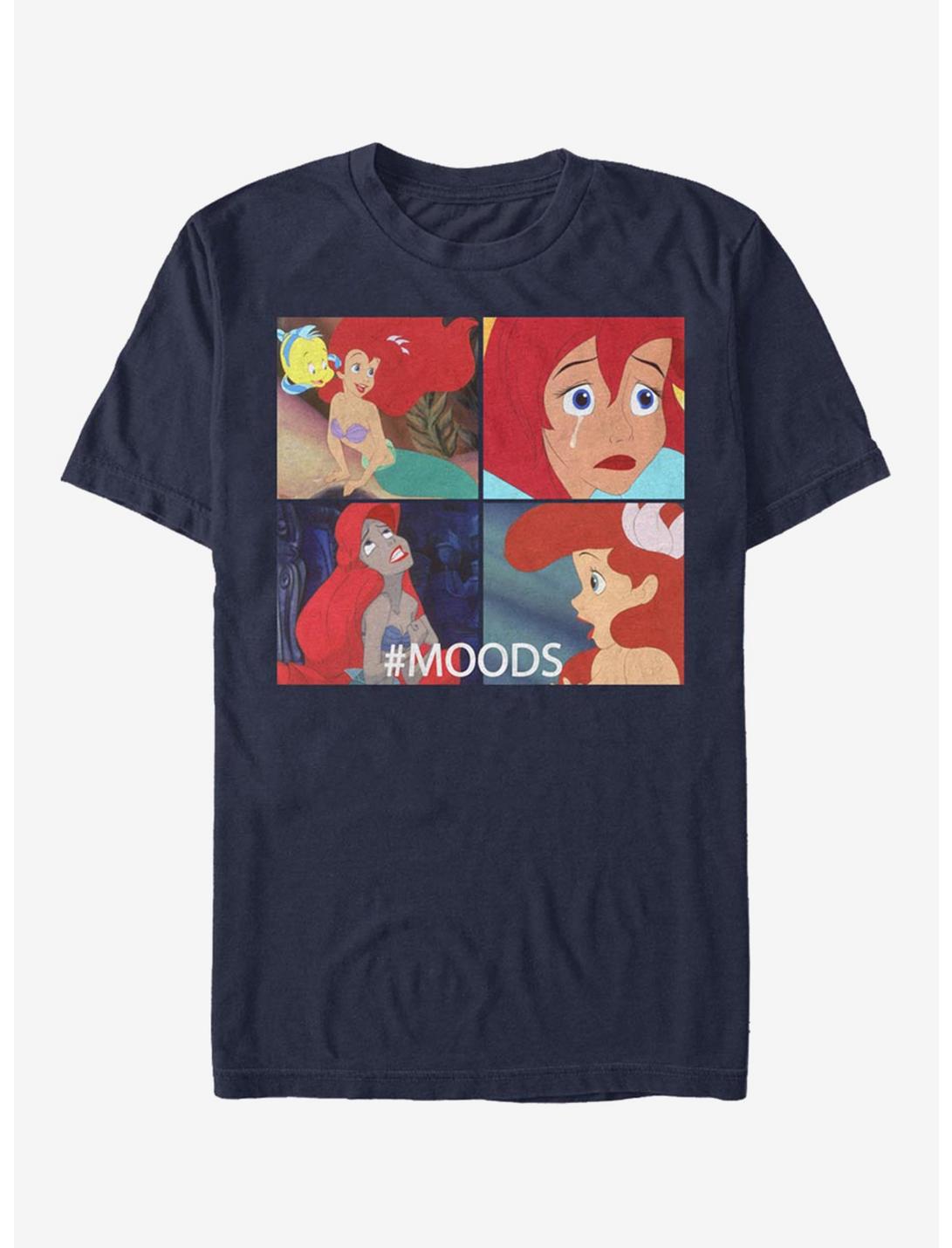 Extra Soft Disney The Little Mermaid Ariel Moods T-Shirt, NAVY, hi-res