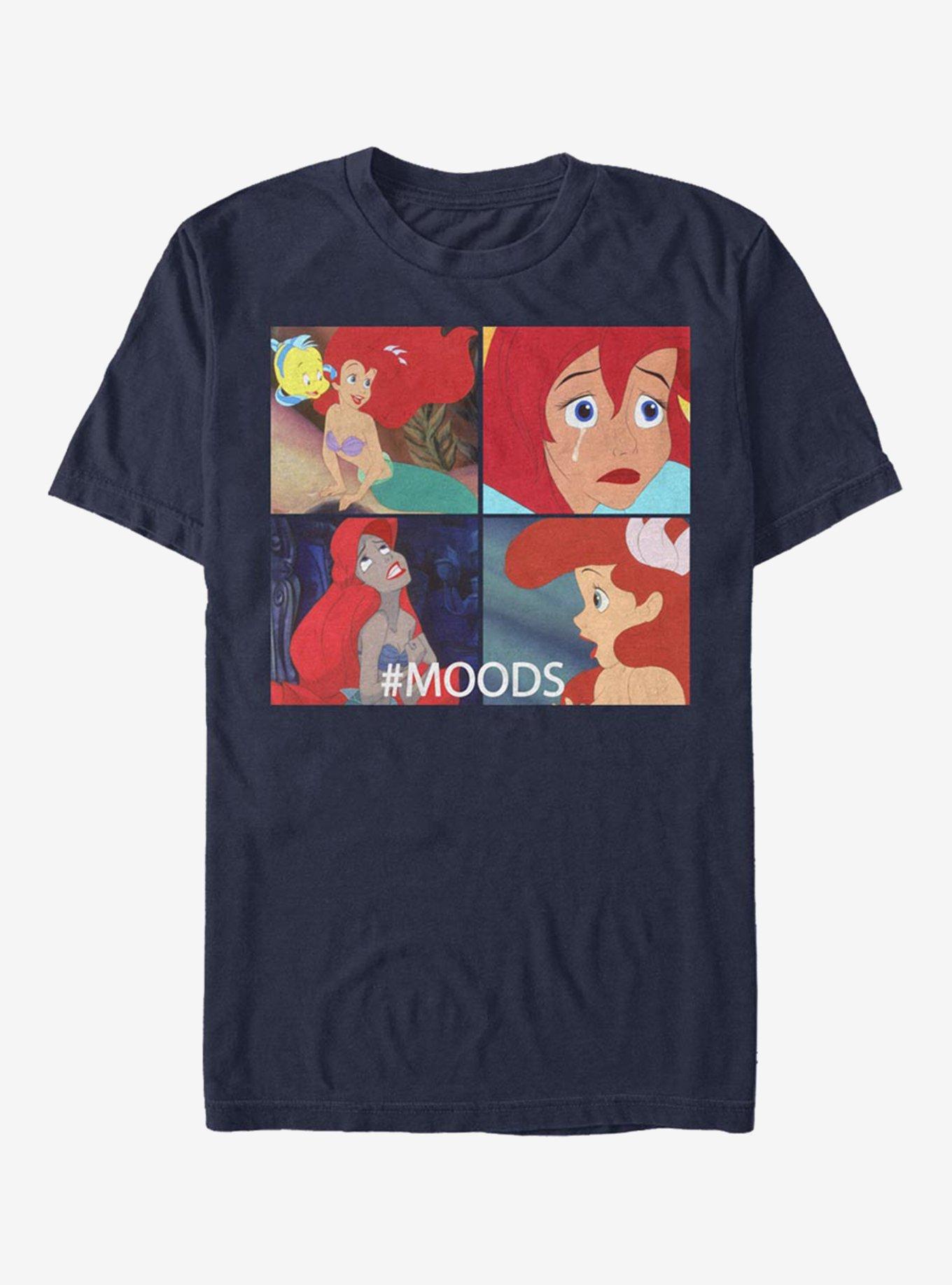 Extra Soft Disney The Little Mermaid Ariel Moods T-Shirt, NAVY, hi-res