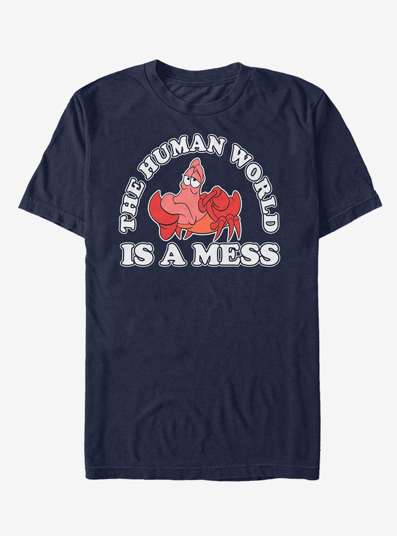 Extra Soft Disney The Little Mermaid World's A Mess T-Shirt, NAVY, hi-res