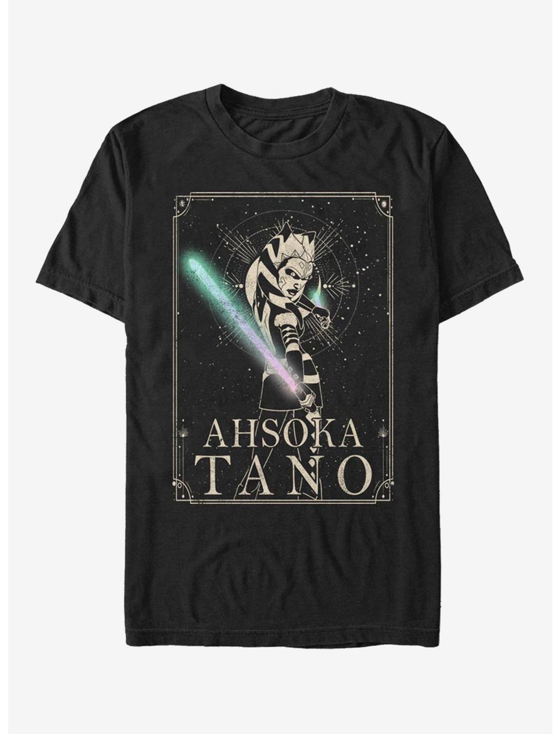 Star Wars: The Clone Wars Ahsoka Celestial Extra Soft T-Shirt, BLACK, hi-res