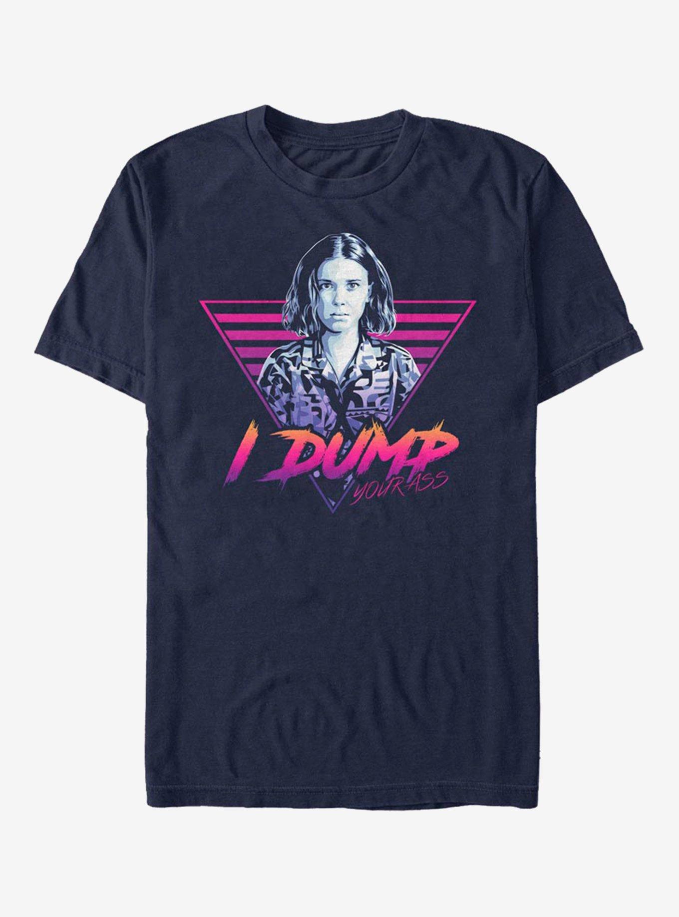 Extra Soft Stranger Things Dump Your Ass T-Shirt, NAVY, hi-res