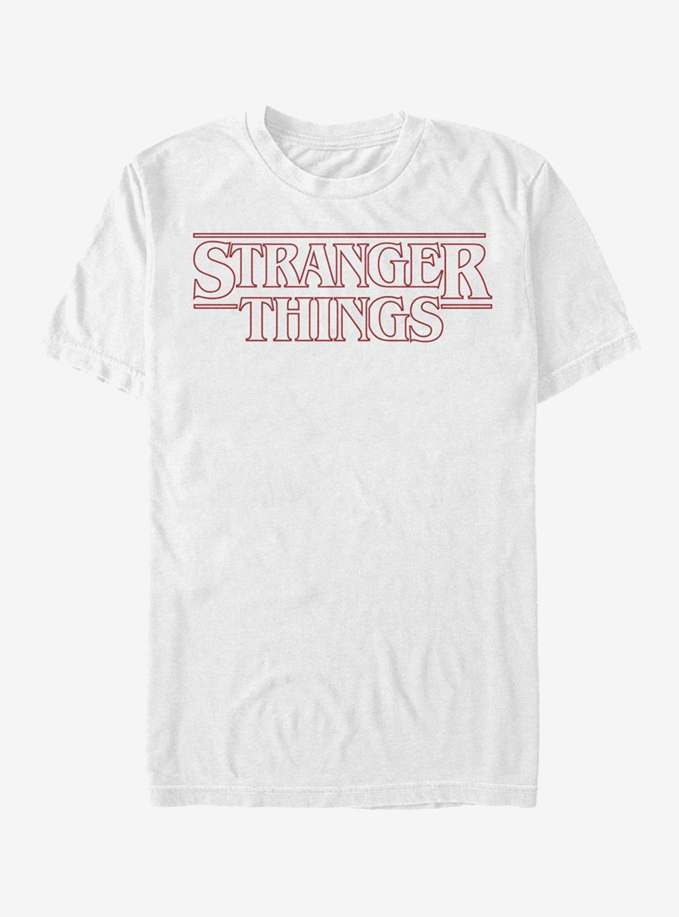 Extra Soft Stranger Things Stranger Red Outline Logo T-Shirt - WHITE ...