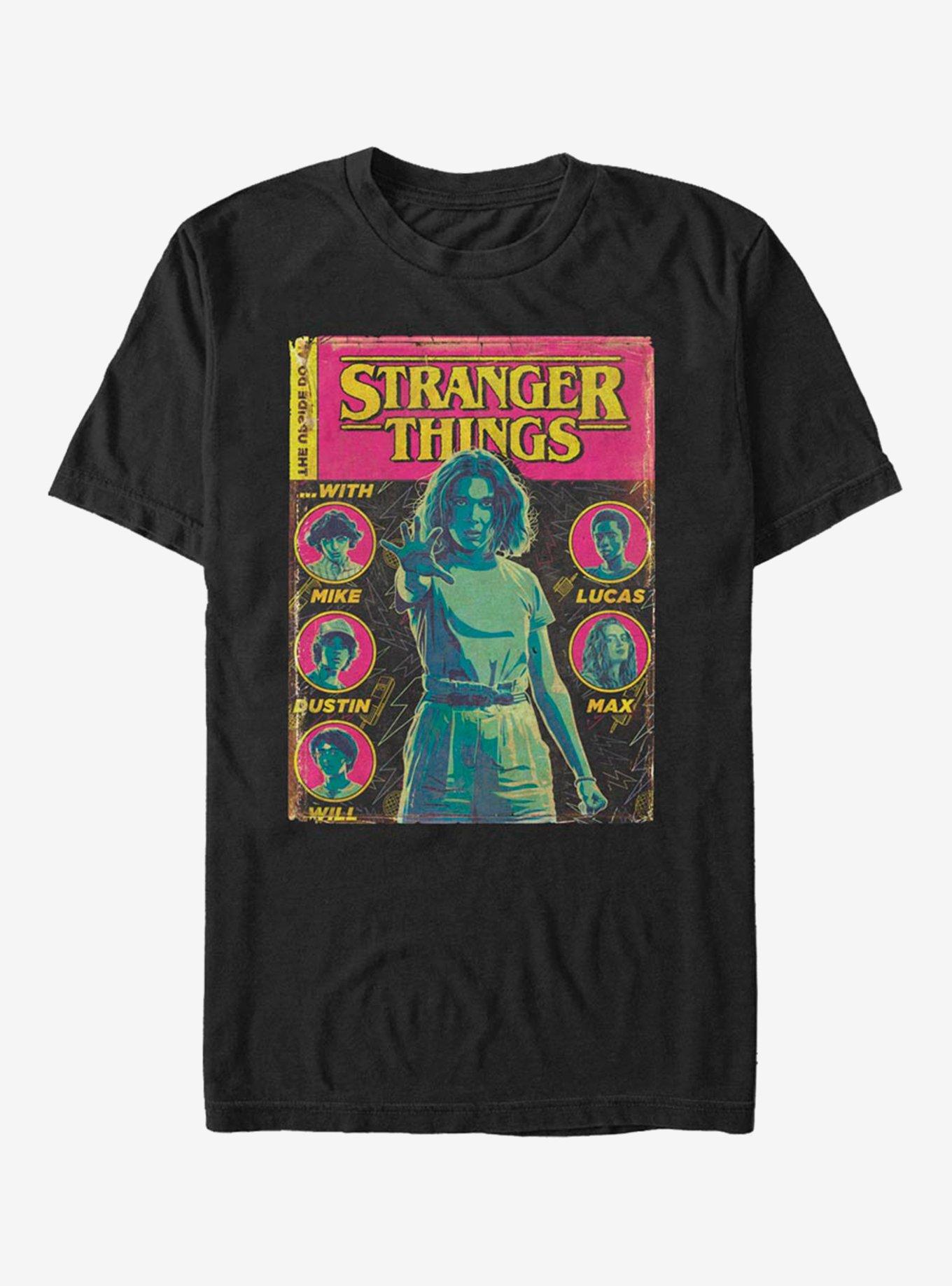 Extra Soft Stranger Things Stranger Things Comic Cover T-Shirt - BLACK ...