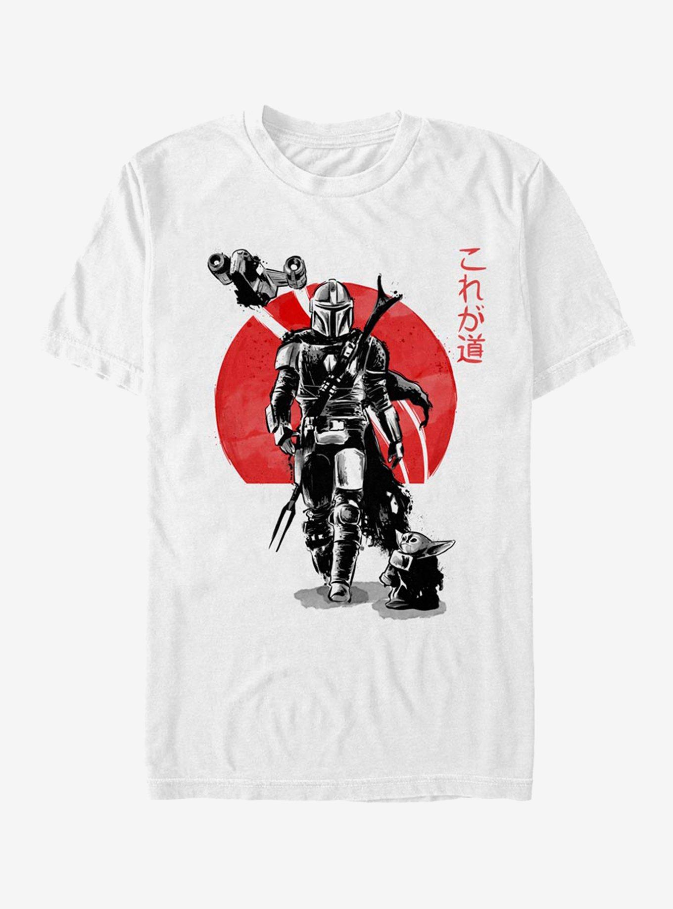 Star Wars The Mandalorian Sumi Ink Extra Soft T-Shirt, WHITE, hi-res