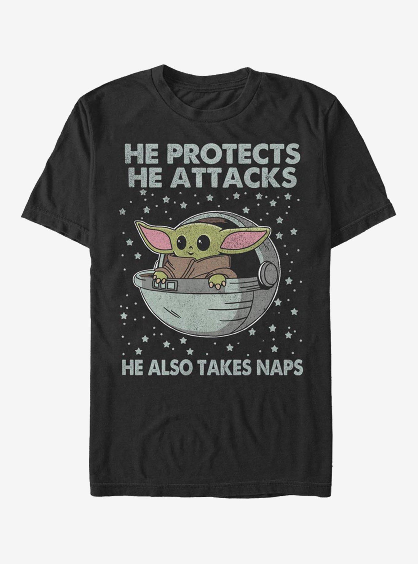 Extra Soft Star Wars The Mandalorian Naps T-Shirt, BLACK, hi-res