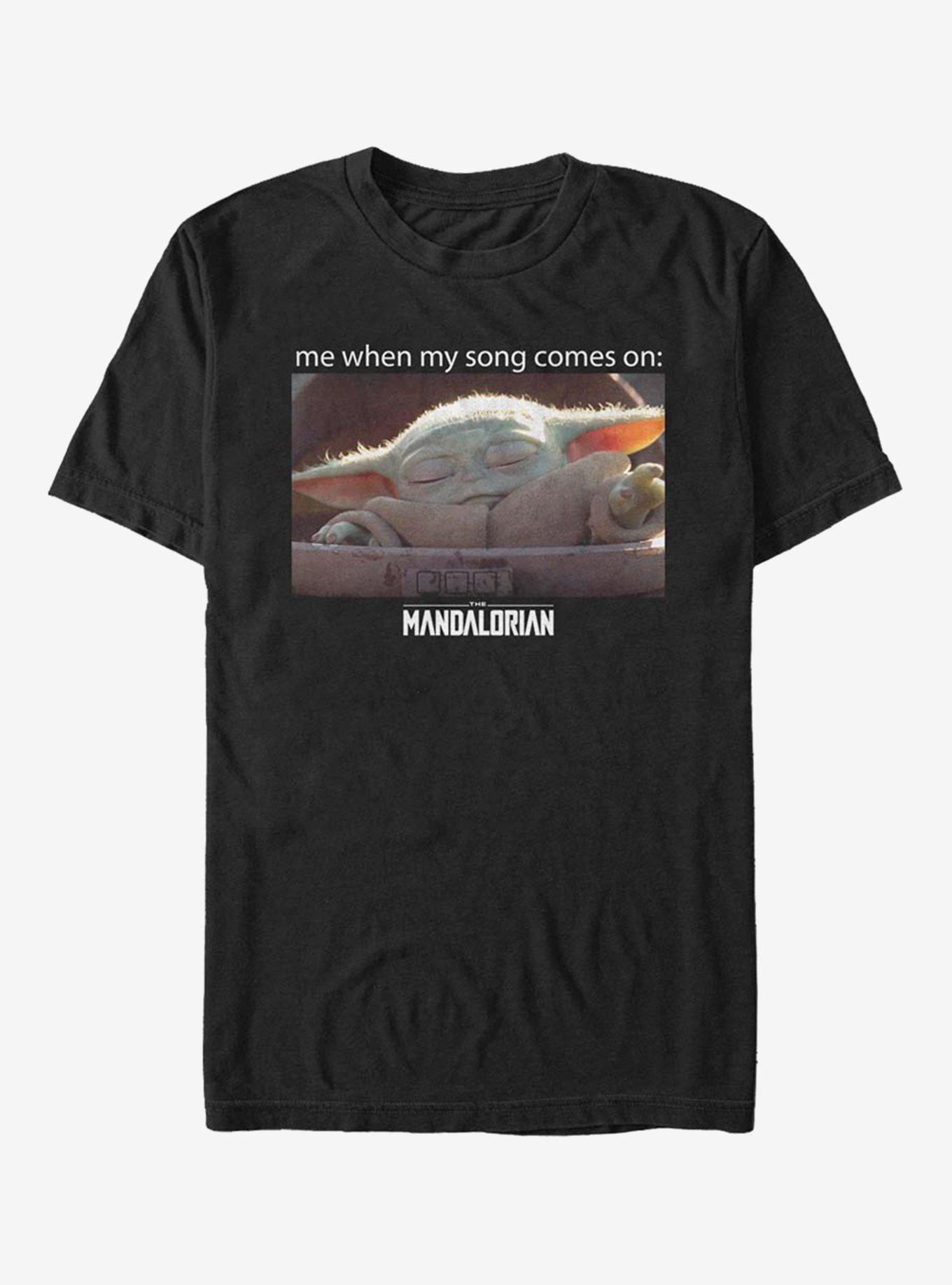 Extra Soft Star Wars The Mandalorian Song Meme T-Shirt, BLACK, hi-res