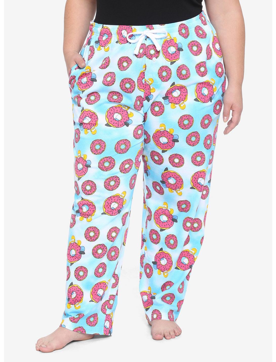 The Simpsons Homer & Donut Girls Pajama Pants Plus Size, MULTI, hi-res