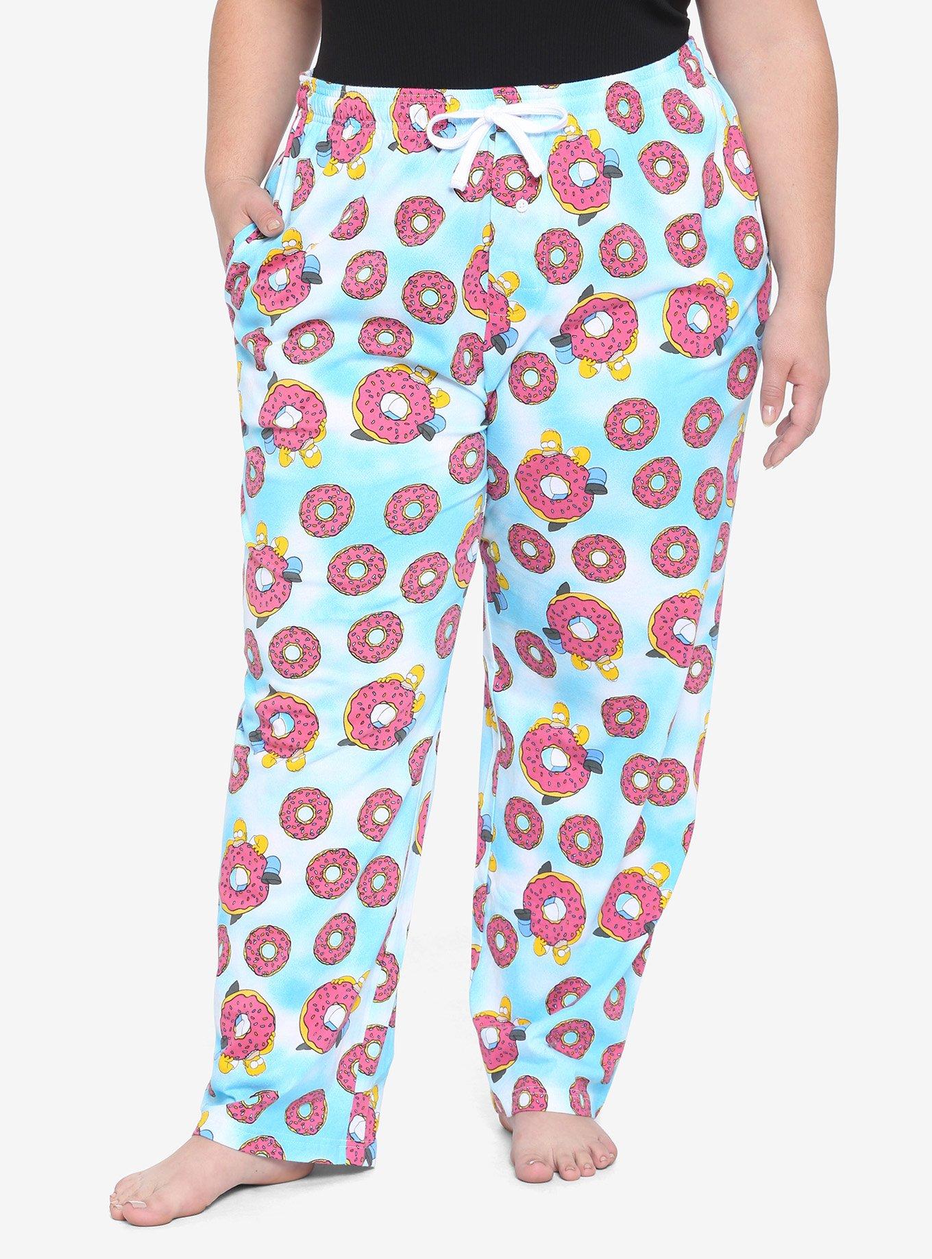The Simpsons Homer & Donut Girls Pajama Pants Plus Size, MULTI, hi-res