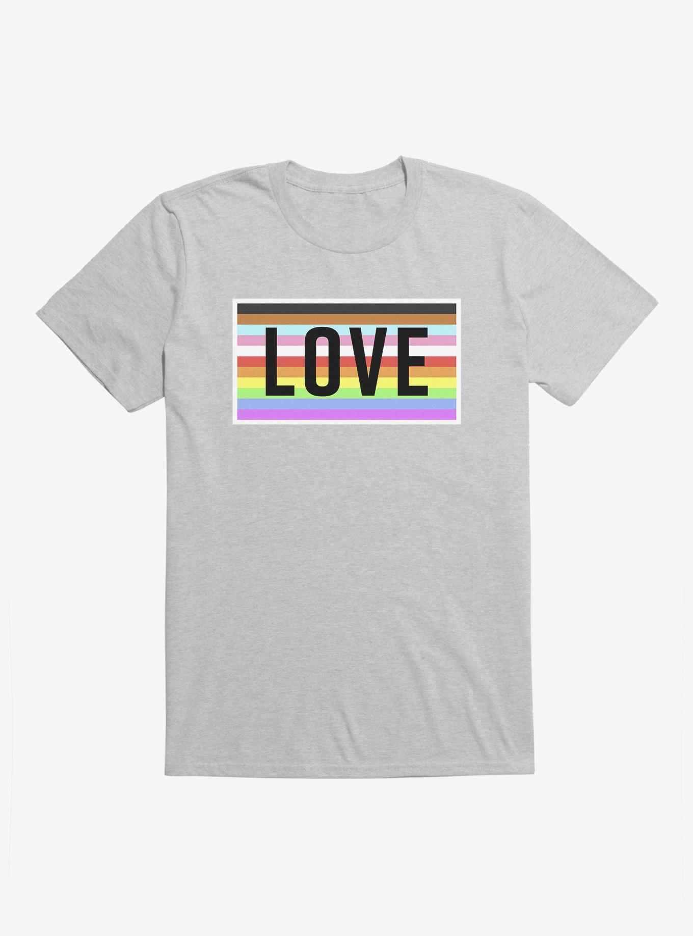 Hot Topic Foundation LOVE T-Shirt, HEATHER GREY, hi-res